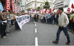 Protesta en Gijón por la alta siniestralidad