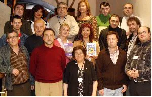 ESCRITORES. (De derecha a izquierda y de arriba a abajo) Carlos Erühbeck, Genoveva Rodea, Ovidio del Moral, Celia Álvarez, Rubén García, Juan José González, Borja Suárez, Manuel León, Águeda Irish, Elimaida Vargas, Luis Luna, Francisco Cenamor, Ángel Fernández-Camuñas, Alberto Rodrigo, Marta Ivania García, Guillermo Páramo y Daniel Collado. / MARIO ROJAS