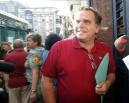 Emilio Noval, el día de su careo con Pilar Fernández Pardo, a principios de julio. / PURIFICACIÓN CITOULA