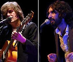 Nacho Vegas y Alfredo González celebraron anoche sobre las tablas del Niemeyer, en Avilés, el Día de la Música con un concierto. ::                             MARIETA