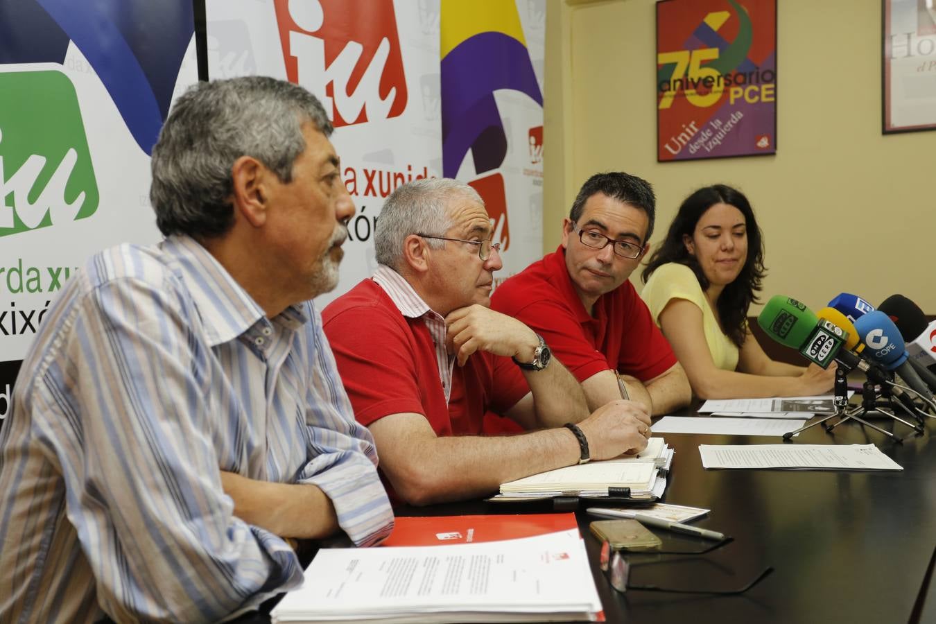 Marcos Muñiz y Francisco Santianes, en la rueda de prensa ofrecida esta mañana