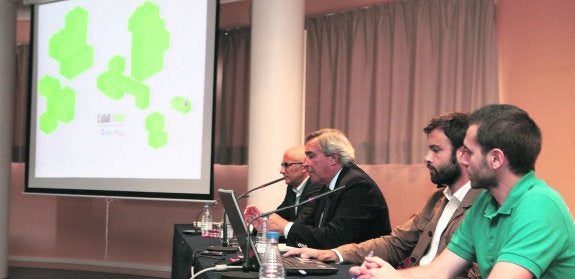 Tino Caballero, Álvaro Muñiz, Nacho López y Marcos Baptista. :: FOTOGRAFÍAS: JOSÉ RAMÓN NAVARRO