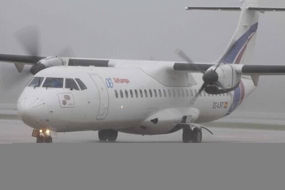 Imagen del ATR con el que Air Europa operará hasta el 15 de septiembre la ruta a Madrid. 
