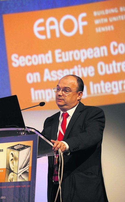 Jambrina, en un congreso sobre salud mental celebrado en Avilés. 