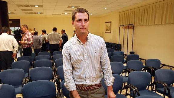 David González Medina, en el Auditorio de Oviedo tras el Comité Ejecutivo del PP de Asturias en que se aprobó la convocatoria del congreso local de este sábado. 