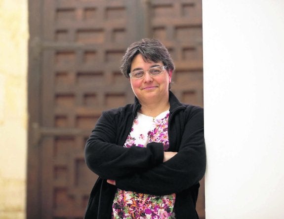 Margarita Fernández Mier, ayer en el Museo Arqueológico de Asturias, en Oviedo.