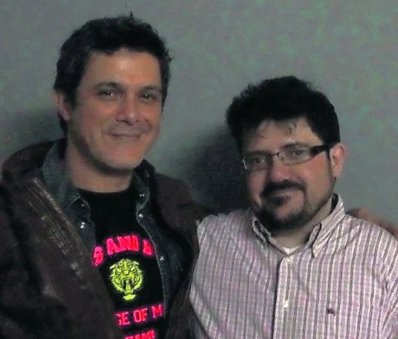 Alejandro Sanz con Fernando Fernández Gutiérrez. 