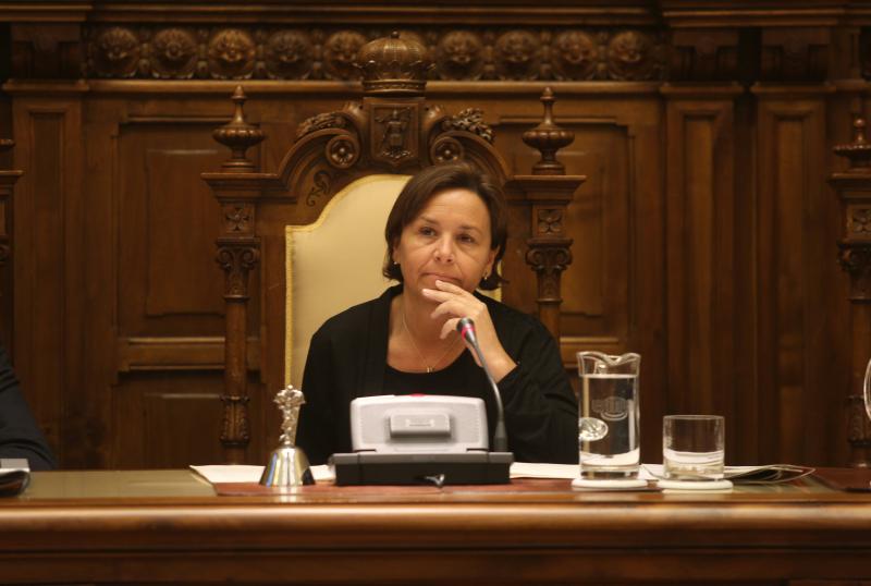 La alcaldesa, en un momento del pleno. 