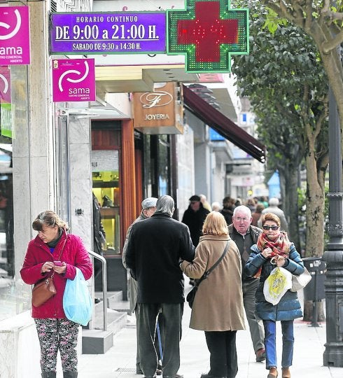 Una calle del distrito de Sama. 