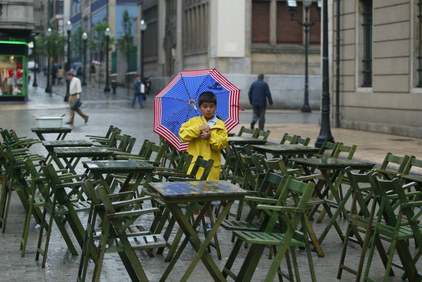 Una tarde lluviosa en El Parchís, en Gijón.