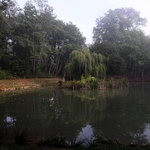 El lago que se encuentra en la finca.