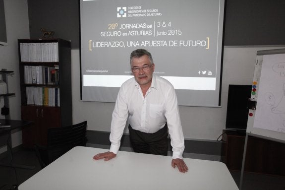 Miguel Morán, ayer, en la sede de RHO Group. 