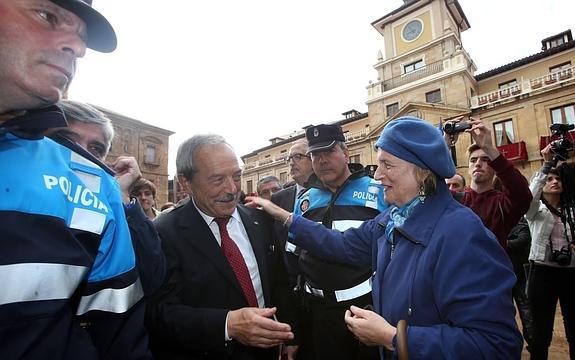 Wenceslao López, tras ser investido Alcalde de Oviedo.