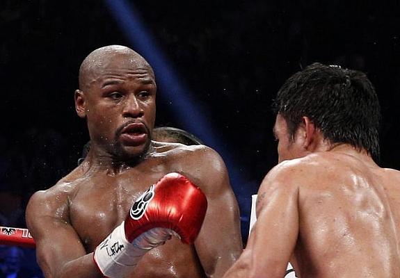 Mayweather, en el combate contra Pacquiao.