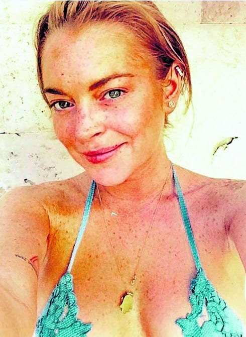 Lindsay Lohan, en uno de sus incontables selfies. 