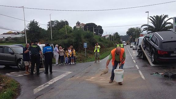 Lugar donde se produjo el accidente. 