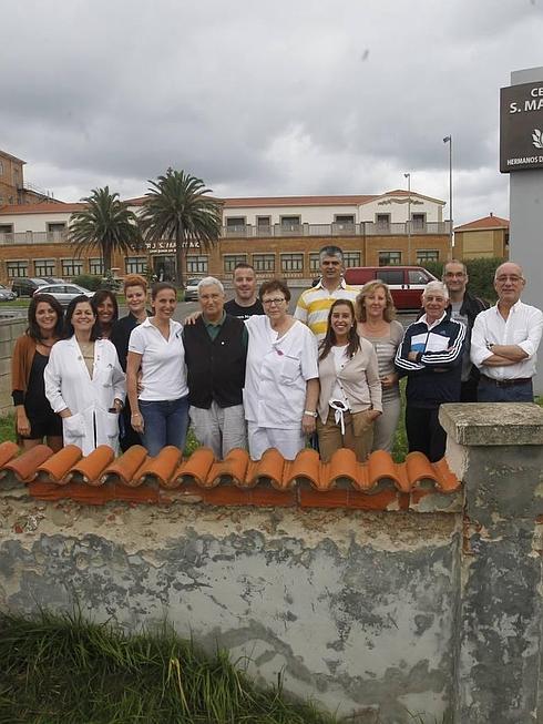 El sanatorio Marítimo, que representa la actividad de la orden en Asturias.