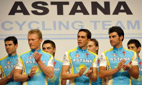 Óscar Pereiro, en su etapa como ciclista del Astana.
