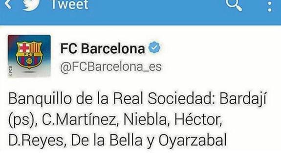 La confusión más divertida del Twitter del F. C. Barcelona