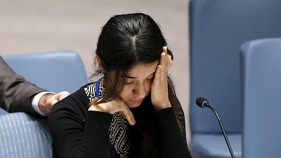 Nadia Murad Basee Taha  cuenta su vivencia ante el Consejo de Seguridad de la ONU. 