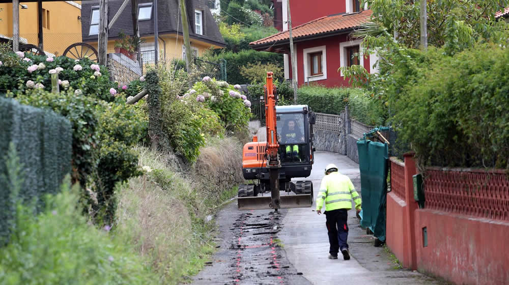 Una obra de saneamiento en la zona rural. 