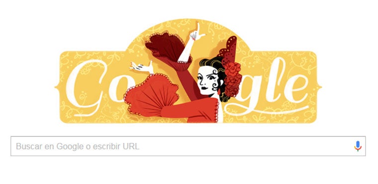 Lola Flores, protagonista del doodle de Google