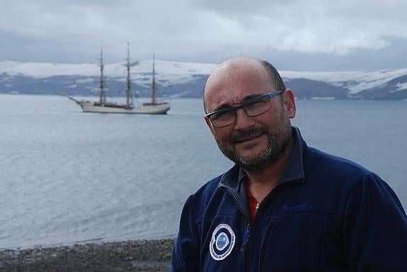 Javier Cristobo en plena campaña antártica. 