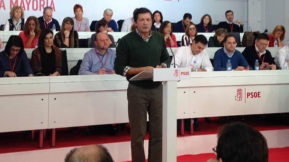 Javier Fernández, durante su intervención. 