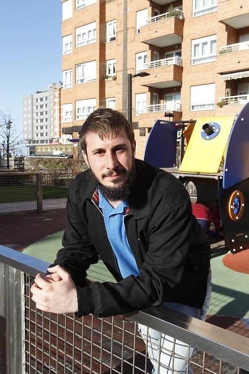 Adrián Arias, en el parque de Teodoro Cuesta. 