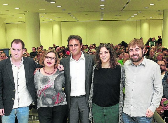 José Ángel Gayol, Ana Taboada, Hervé Falciani, Tania González y Daniel Ripa, ayer, en Oviedo. 