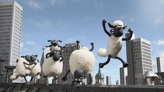 Una escena de la película de animación 'La oveja Shaun'.