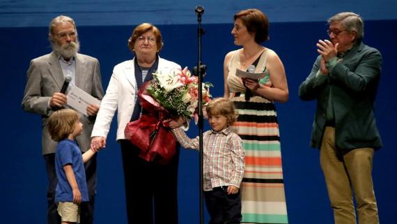 Un momento del homenaje.