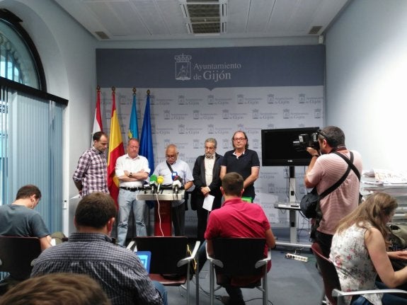 César González, Aurelio Martín, José Luis Iglesias, José María Rossell y Mario Suárez del Fueyo. 