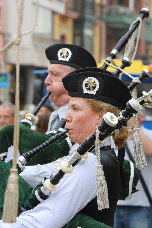 Escoceses en el Intercéltico de Avilés. 