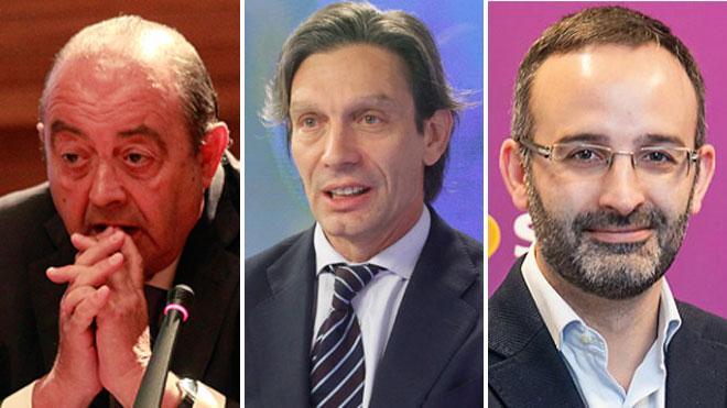 Ramón Abascal, Emilio Esteban y Cristóbal de la Coba.
