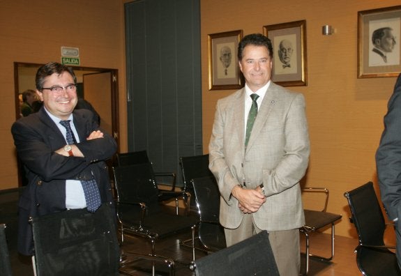 Lourido y Baragaño, presidentes del Puerto y la Cámara. 