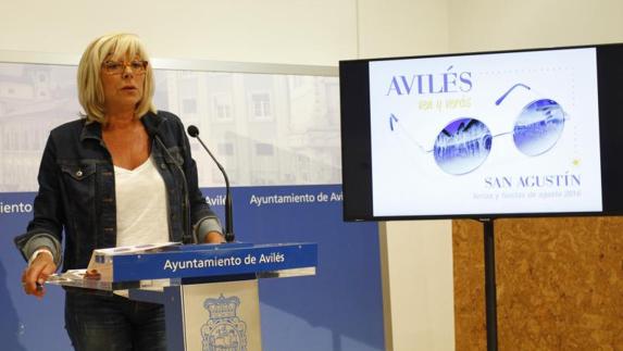 Ana hevia ayer, durante la presentación de las fiestas.