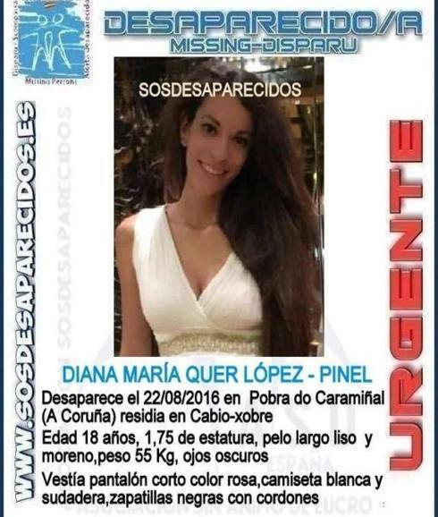 Descartan que Diana Quer haya sido secuestrada por dinero