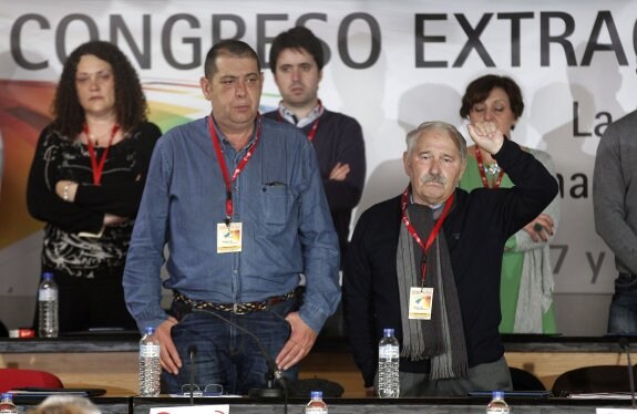 Fernández Villa, junto a José Antonio Postigo, en 2013. 