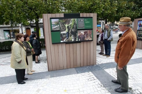 El paseo de los Álamos ya acoge la exposición sobre pueblos ejemplares. 