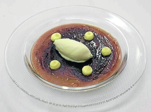 Crema de manzana y helado