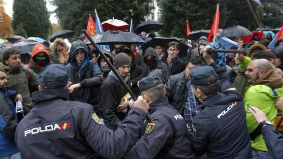 Un momento de la manifestación en Oviedo.