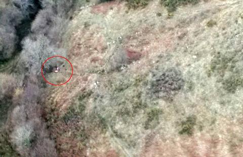 El lugar del accidente.