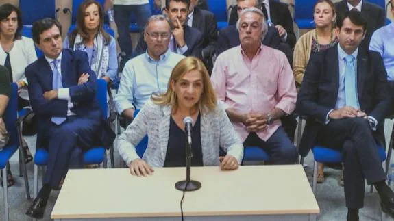 Cristina de Borbón, durante su último turno de palabra en el juicio del ‘caso Nóos’.