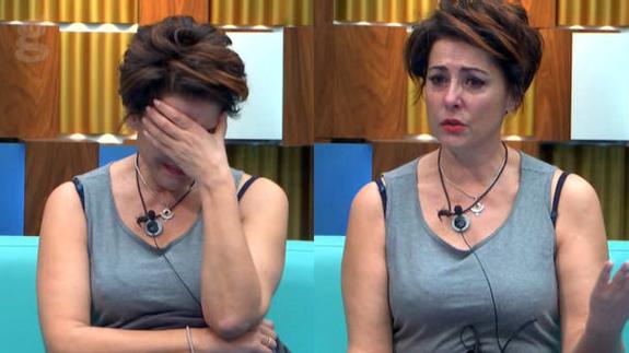 Irma Soriano llora al relatar lo ocurrido en el 'confesionario'.