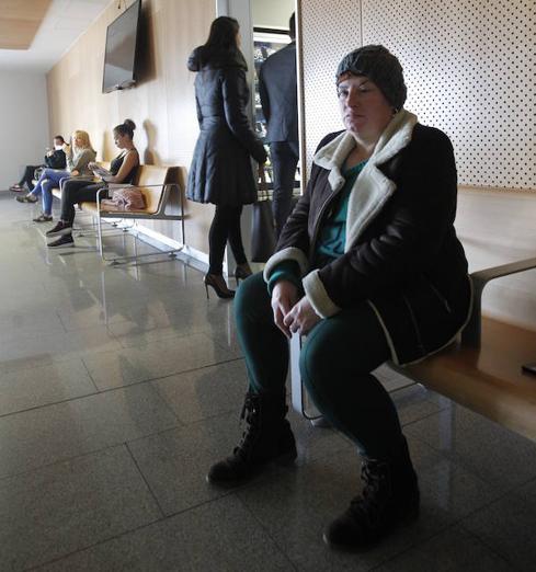 Guadalupe Castaño, en Urgencias del HUCA. 