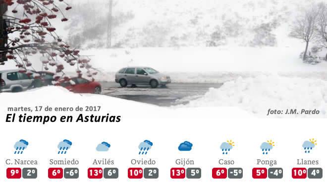 Sal y quitanieves para combatir la ola de frío siberiano que llega a Asturias