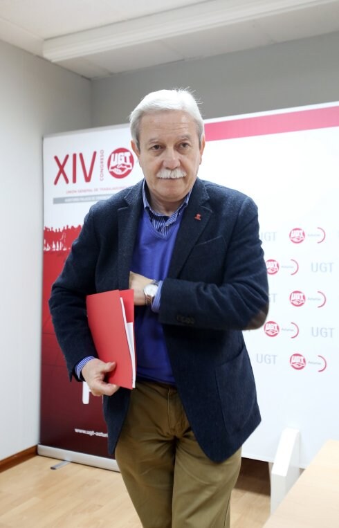 Justo Rodríguez Braga, en el último congreso de UGT, que dio el relevo a la nueva ejecutiva. 