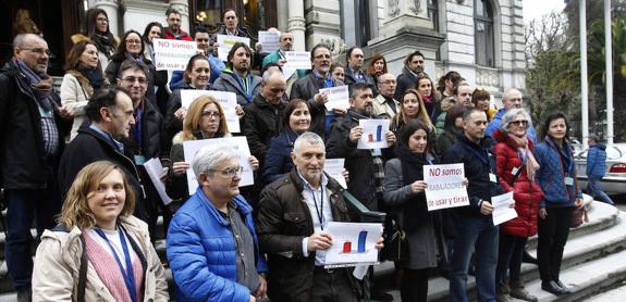 Protesta de la concertada ante la Junta