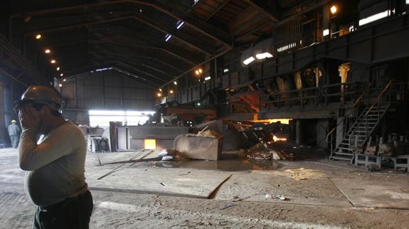 Factoría de Arcelor en Gijón. 